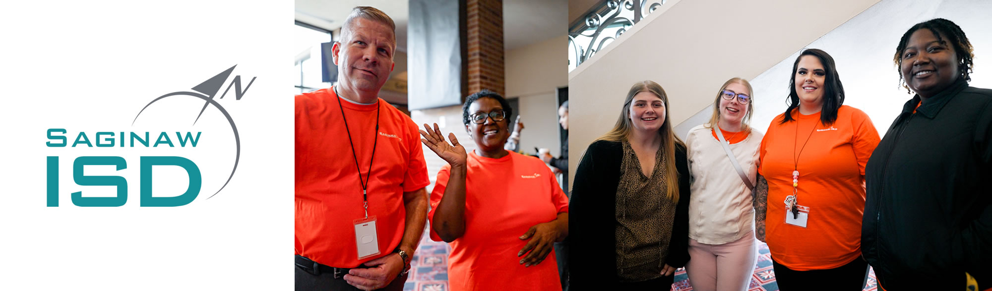 Saginaw ISD Logo and employees