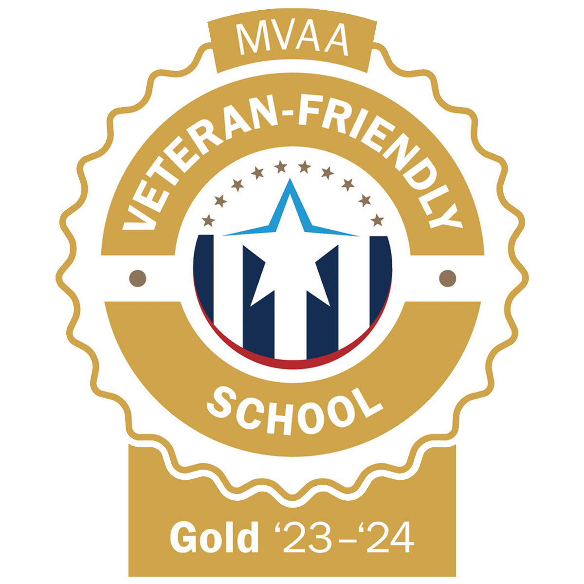 MVAA Veteran Friendly School 2023-24 Badge