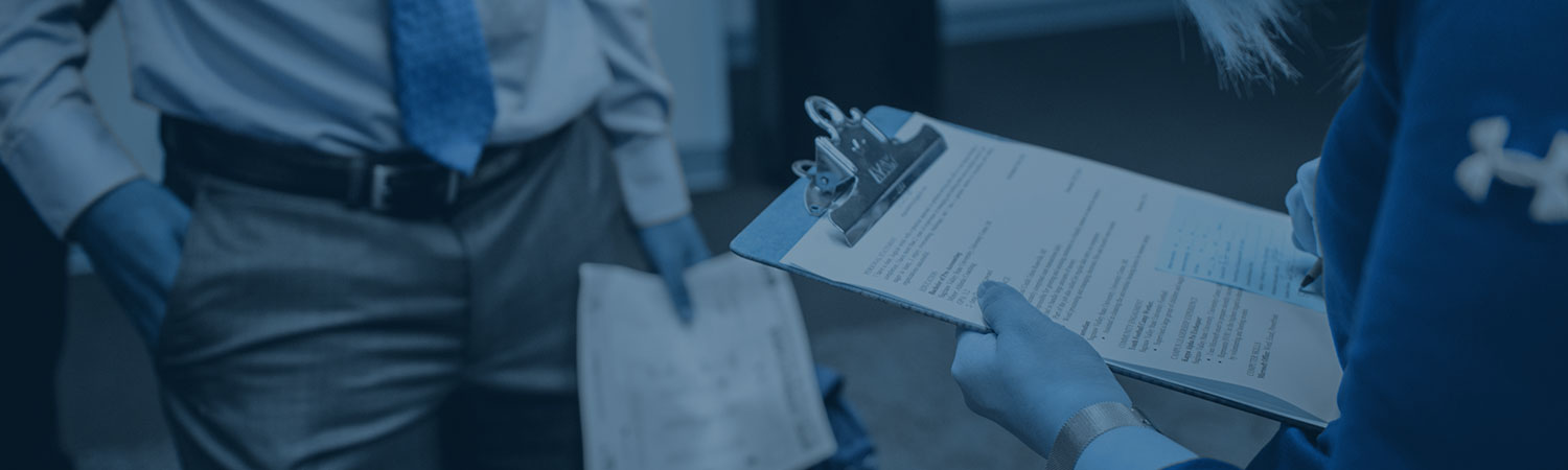 recruiter checking resume