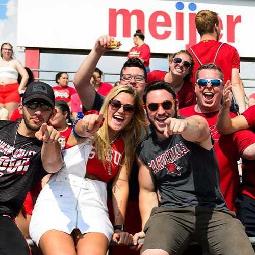 Students at a football game