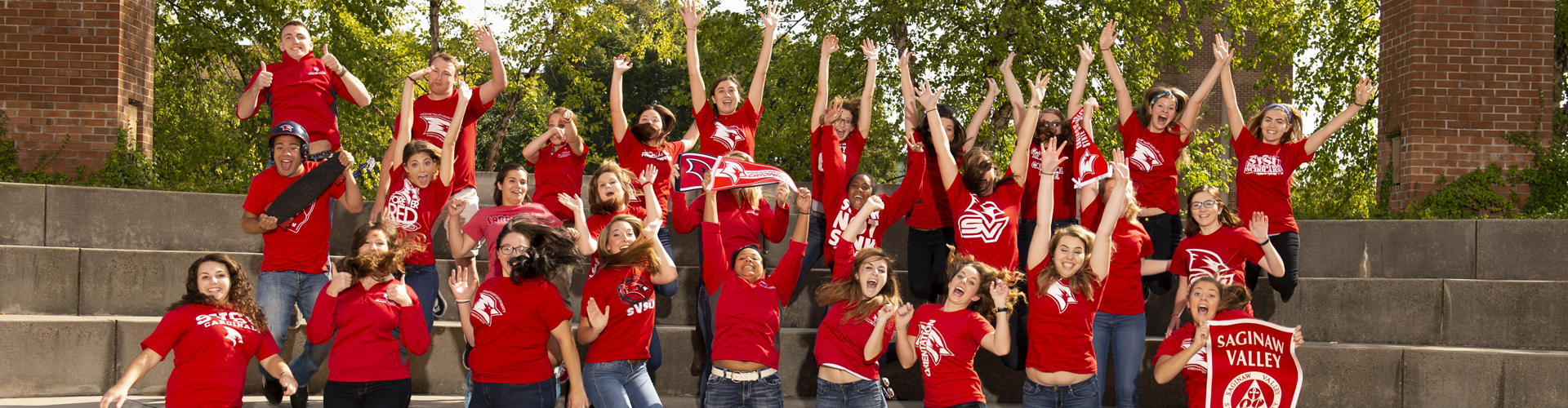 SVSU Club Red participants posing for a picture