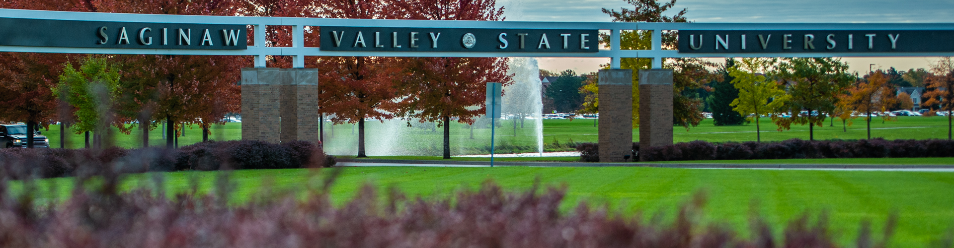 SVSU Entrance in the Fall