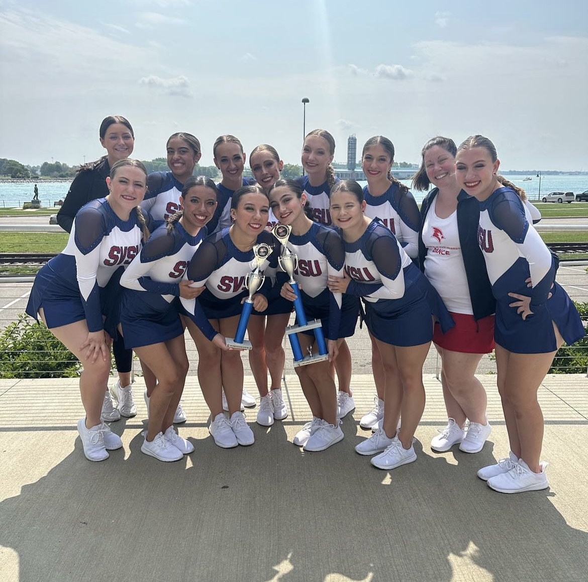 SVSU Dance with trophy