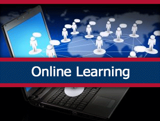 Laptop Computer with communication diagrams coming out of screen. A ribbon that says 