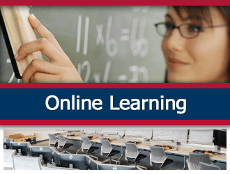 A teacher writes basic math problems on a chalkboard. A ribbon that says 