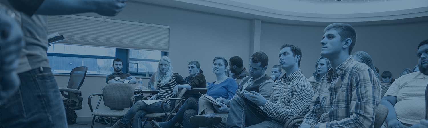 Business students at a lecture