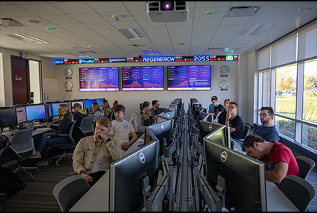 students in a business class