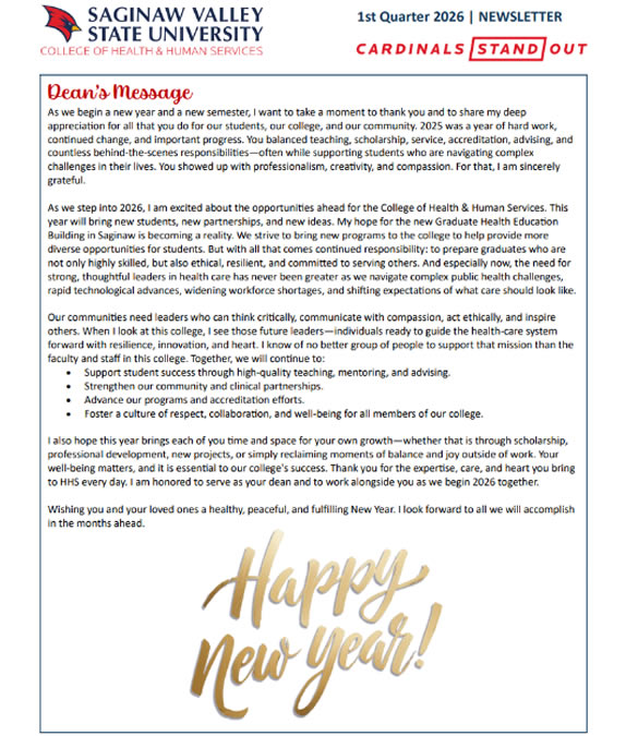 HHS Newsletter Cover Page Jan-March 2026 example