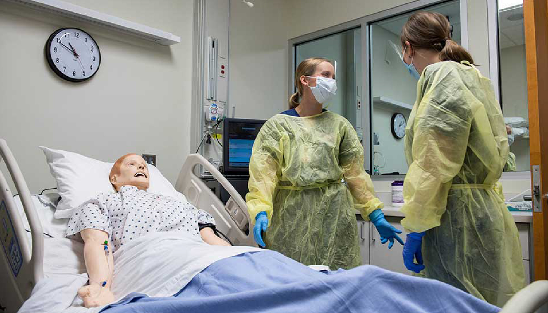 Two nursing students talking