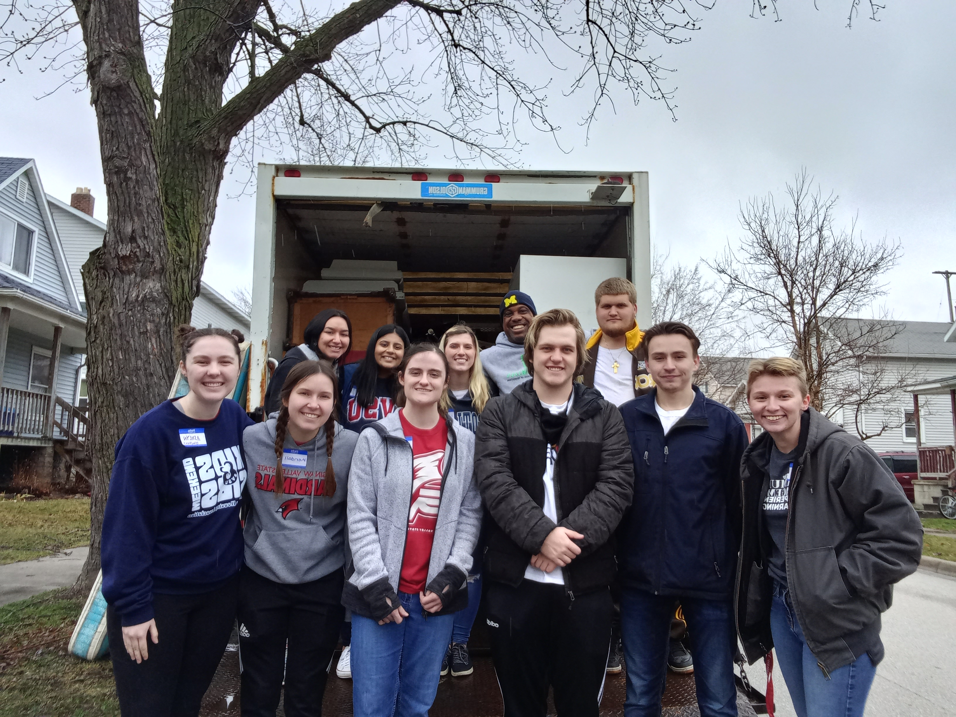Students serving on the Cesar Chavez Day of Service at River Jordan