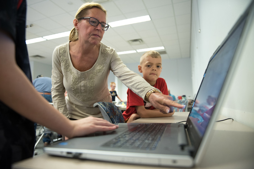 People using laptops