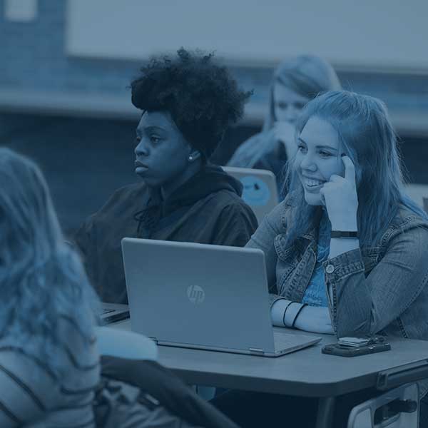 Students working in class