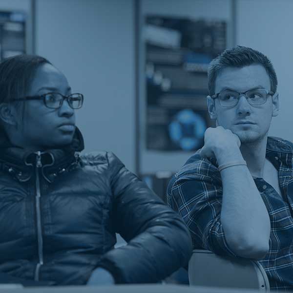 students working together in class