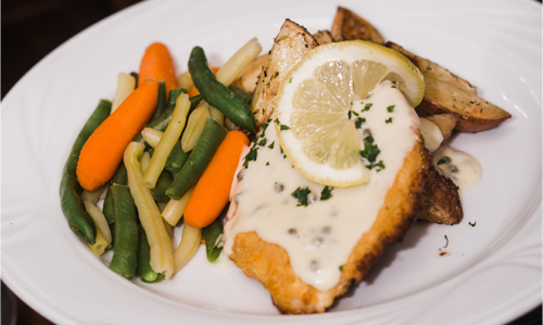 Chicken Picatta with vegetables