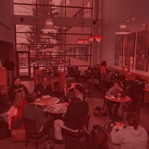 Criminal Justice class in coffee shop