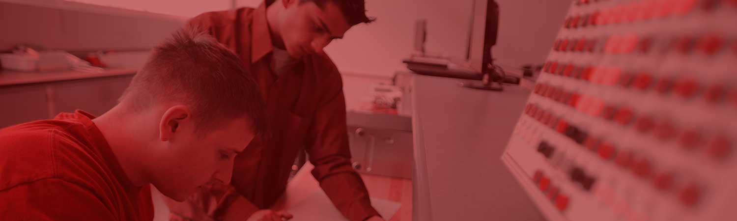 Students working in electrical engineering lab