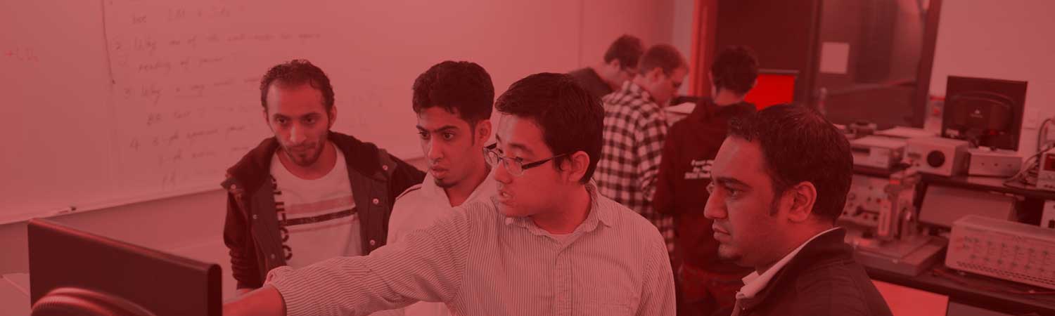 engineering students in lab