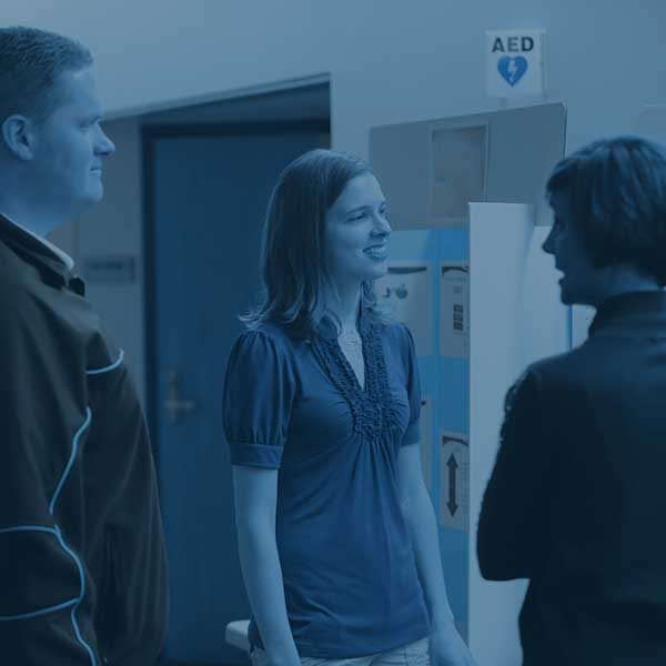 Exercise science student giving a presentation