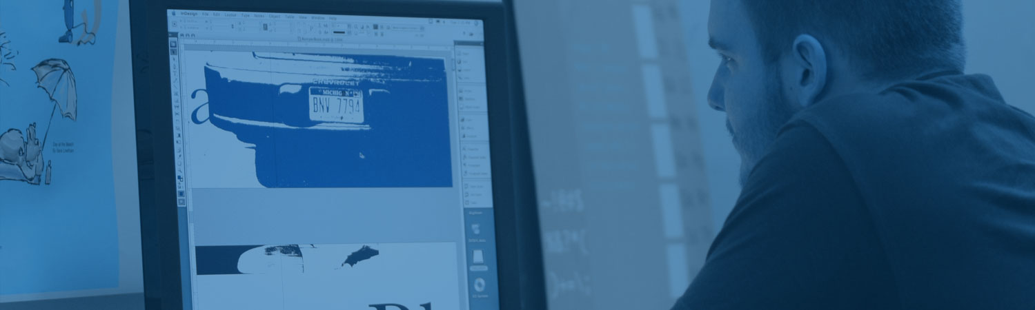 A student on a computer