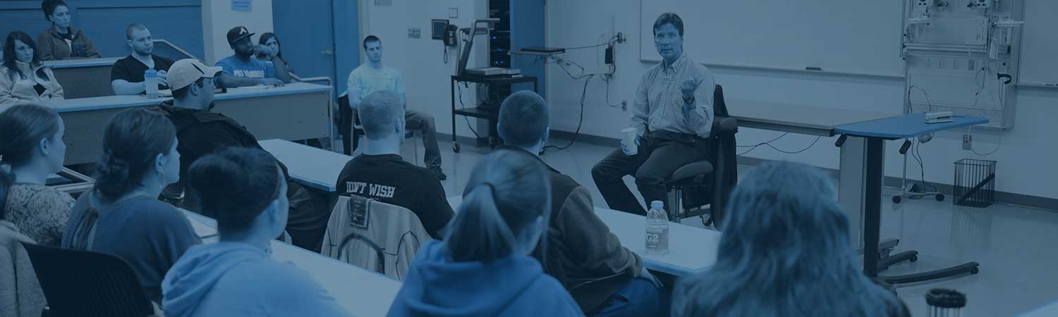 Students listening to a lecture