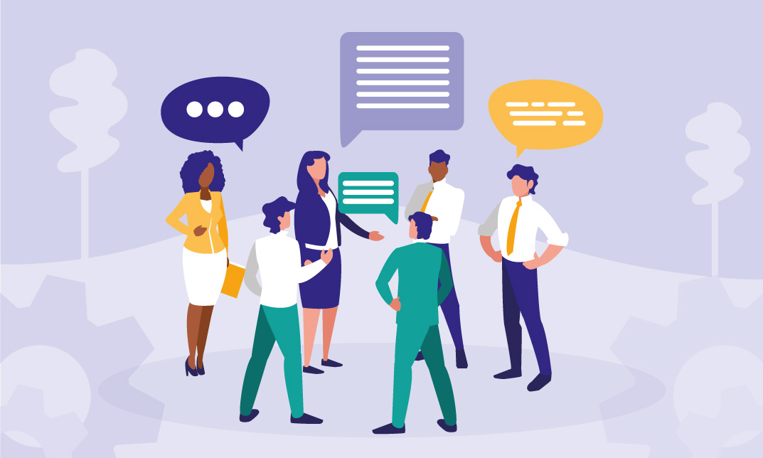 A stock image showing communication