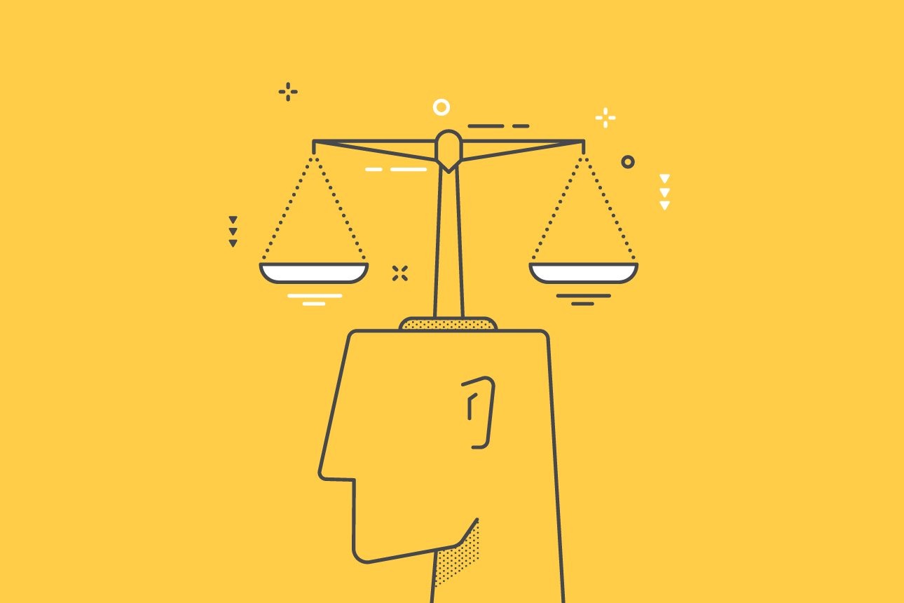 A stock image showing ethics