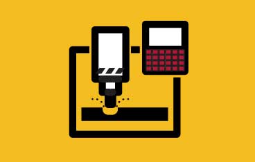 Icon of machine shop equipment