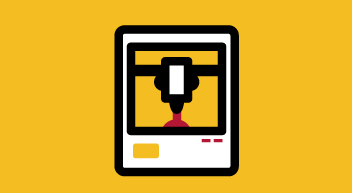Icon of a 3D printer