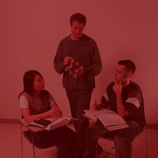 Math students working through math problems