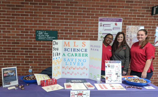 Students presenting on careers in medical laboratory science