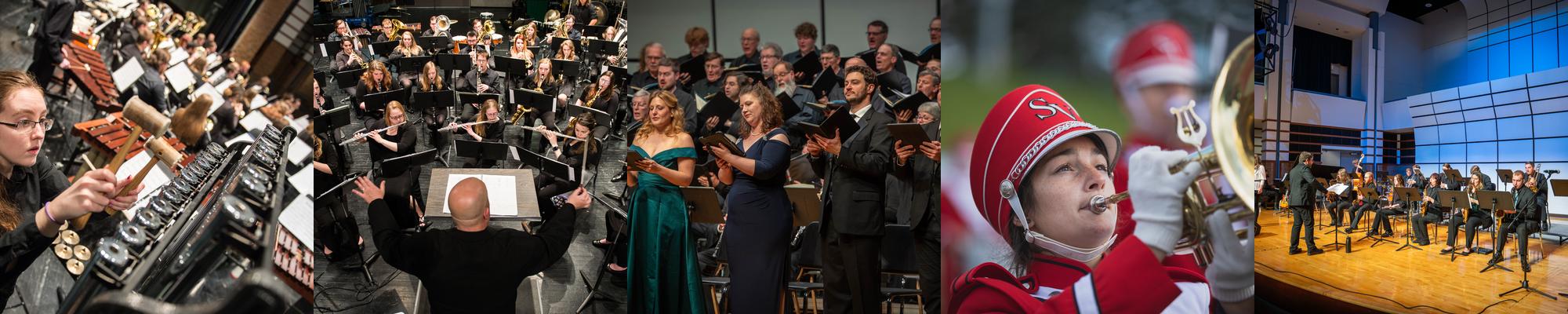 Music department events, concerts and marching band