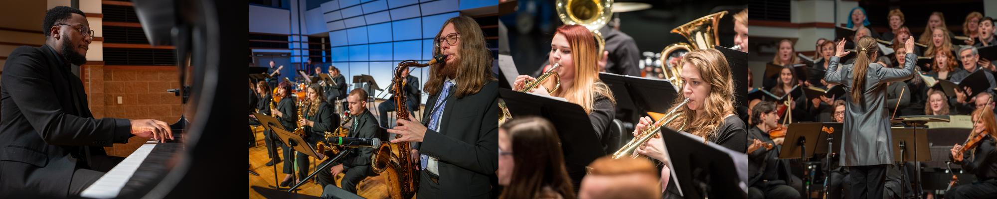 Various music and choir ensembles