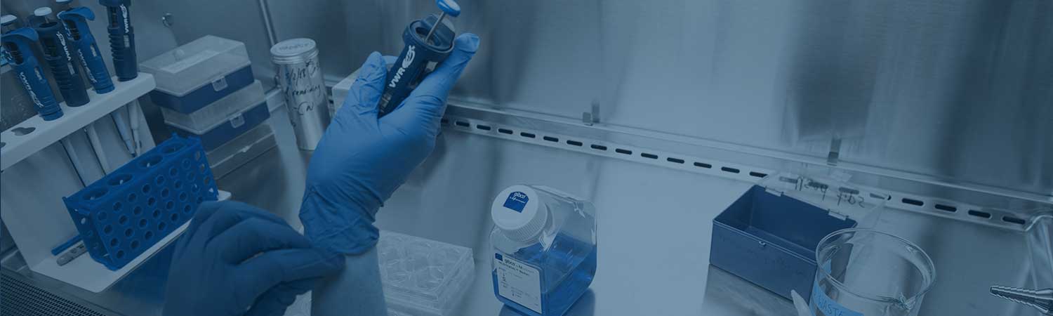 Student preparing for a lab