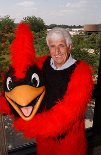 Hamilton with the Coop costume on