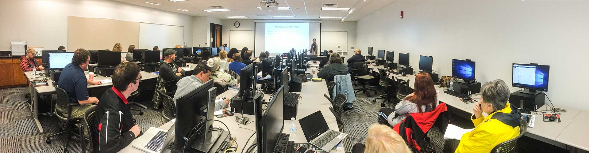 Class in a computer lab