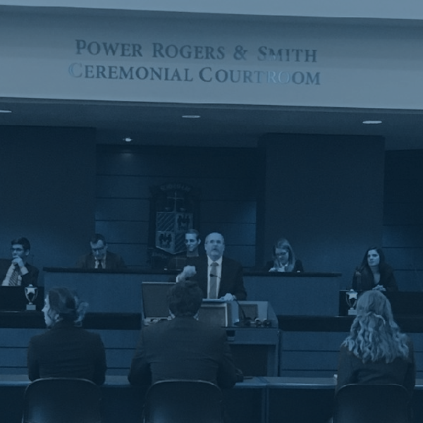 People in a courtroom 