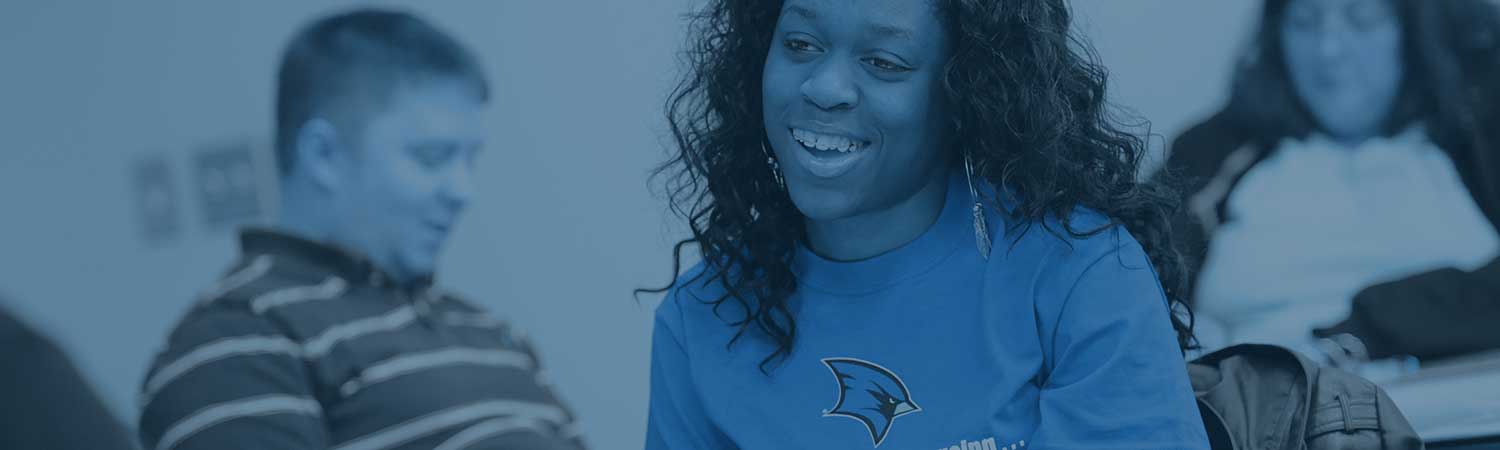 Social work students in class