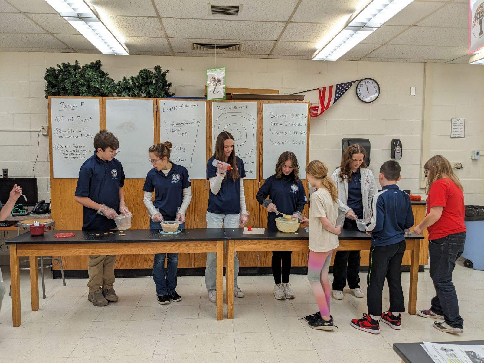 Chief Science Officers students carrying out their action plans.