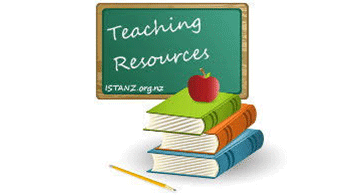 Books and an apple with the text Teaching Resources.