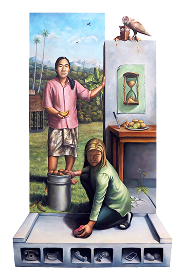 A painting by Tatsuki Hakoyama. More than We Can Chew, 2014, 84