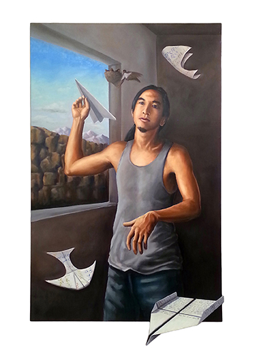 A painting by Tatsuki Hakoyama. When I Will Fly Far, 2013, 60